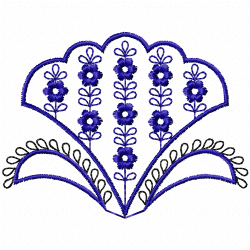 Flowers And Tree Embroidery Design 2